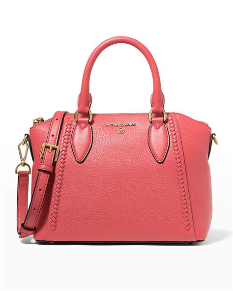 michael kors sienna leather messenger.